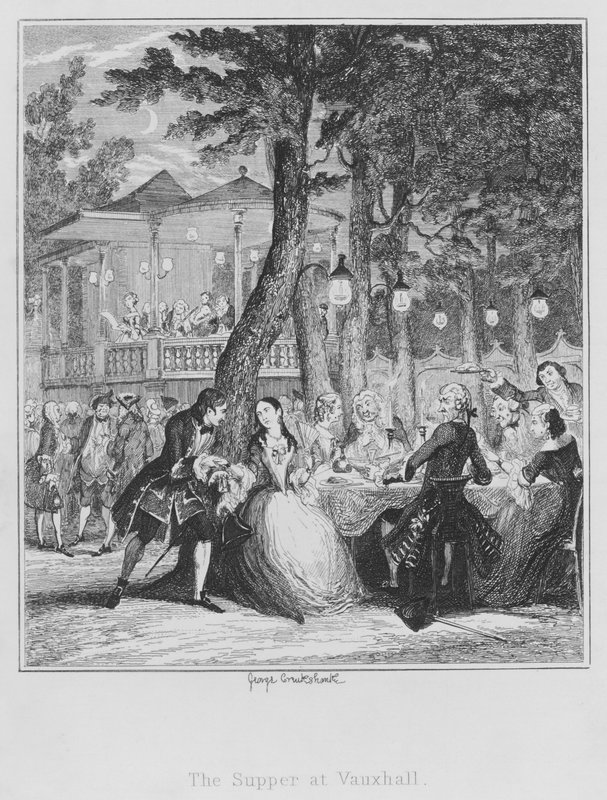 Vauxhall Vauxhallban (metszet) alkotó: George (after) Cruikshank