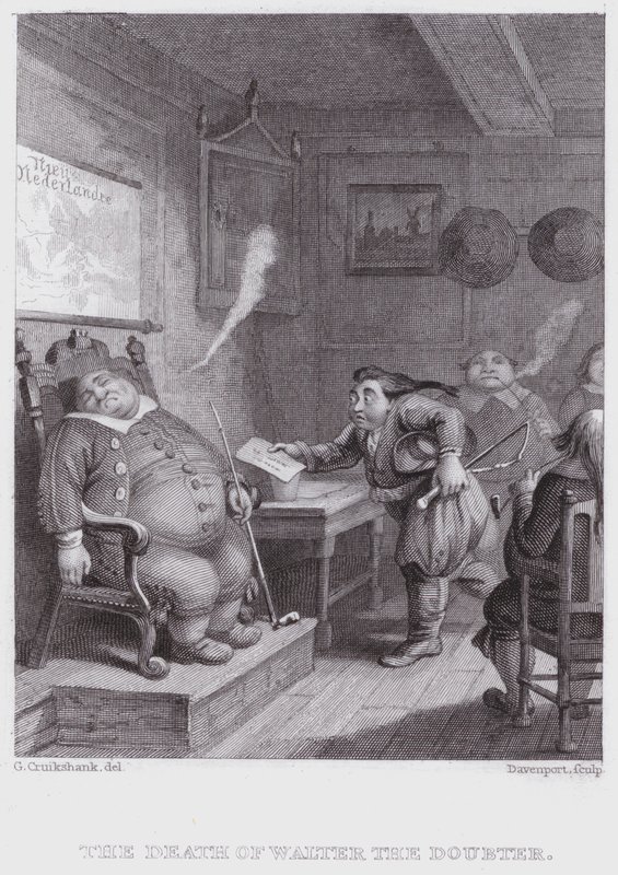 Walter, a kétkedő halála (metszet) alkotó: George (after) Cruikshank