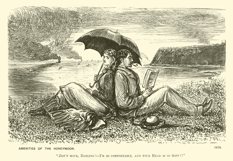 A nászút kényelme (gravírozás) alkotó: George (after) Du Maurier