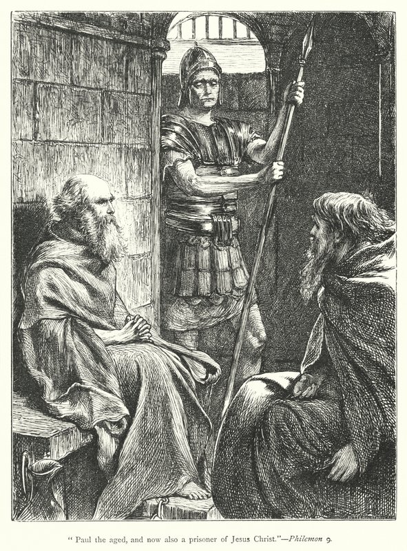 Szent Pál a börtönben (metszet) alkotó: George (after) Du Maurier