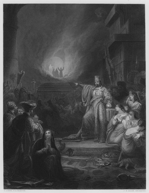 A tüzes kemence, a Vernon Galéria képéről (metszet) alkotó: George (after) Jones