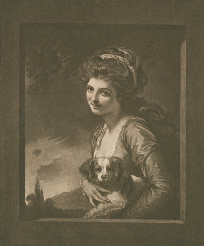 Lady Hamilton, mint "természet" (litho) alkotó: George (after) Romney