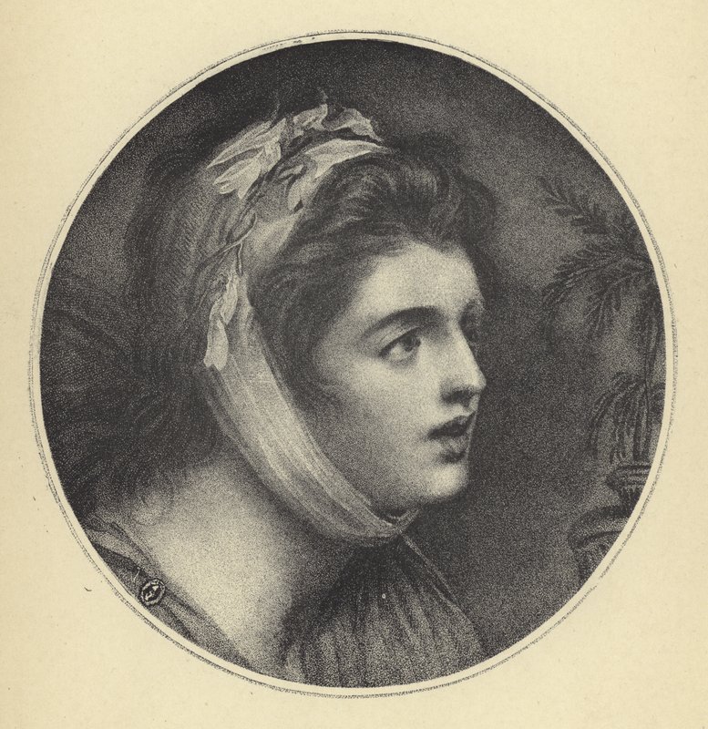 Lady Hamilton, mint Sensibility (metszet) alkotó: George (after) Romney