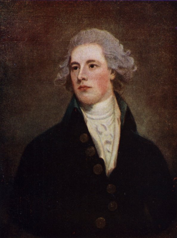 William Pitt ifjabb, angol tory politikus és miniszterelnök (színes litho) alkotó: George (after) Romney