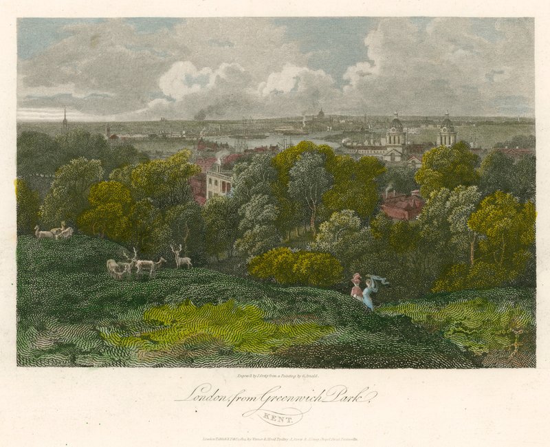 London a Greenwich Parkból, Kentből alkotó: George Arnald
