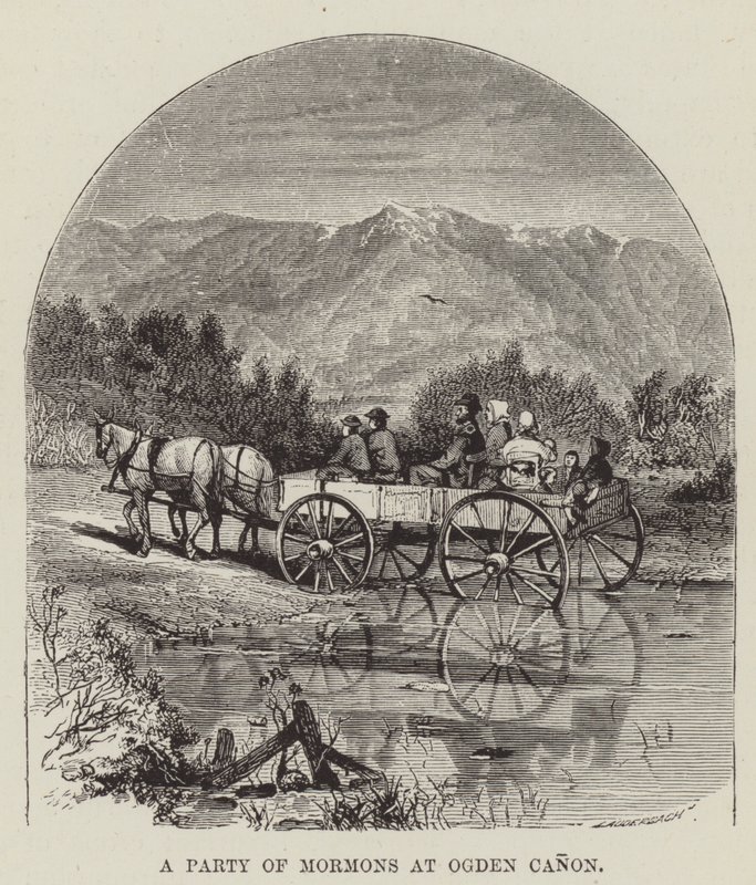 Mormonok pártja az Ogden Canonban alkotó: George Augustus Sala