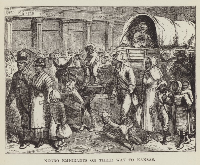 Fekete emigránsok Kansas felé alkotó: George Augustus Sala