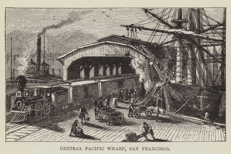 Central Pacific Wharf, San Francisco alkotó: George Augustus Sala