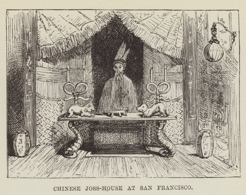 Kínai Joss-ház San Franciscóban alkotó: George Augustus Sala