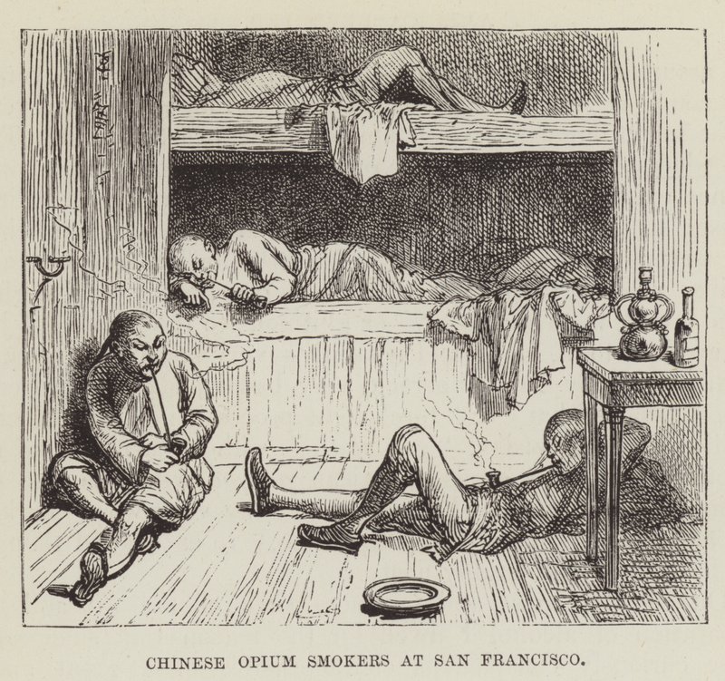 Kínai ópiumdohányosok San Franciscóban alkotó: George Augustus Sala