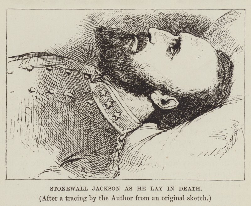 Stonewall Jackson, amint a halálban feküdt alkotó: George Augustus Sala