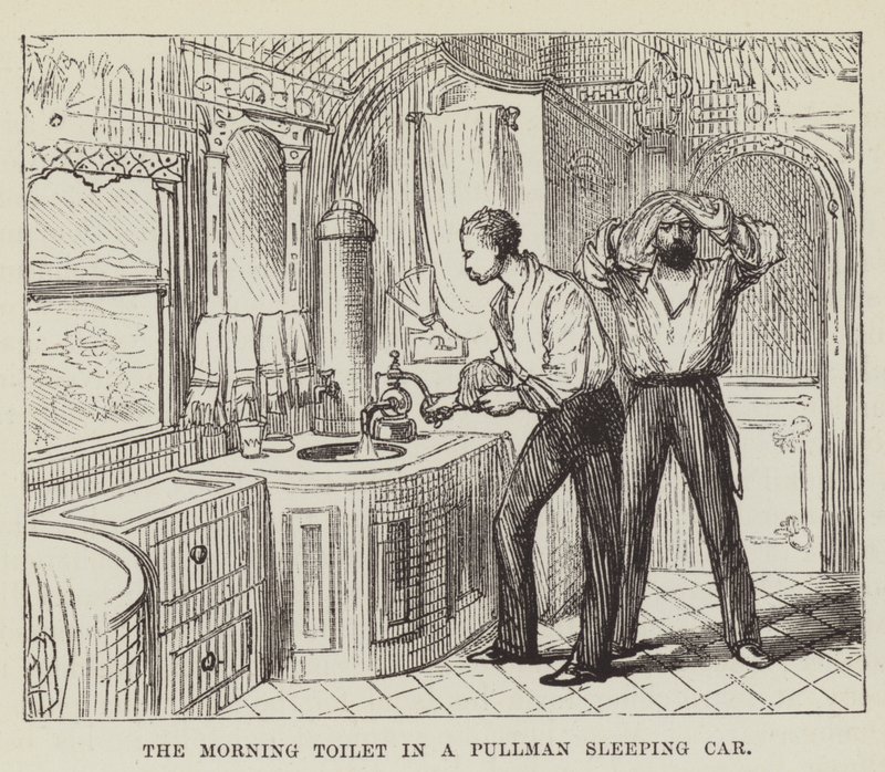 A reggeli WC egy Pullman hálókocsiban alkotó: George Augustus Sala