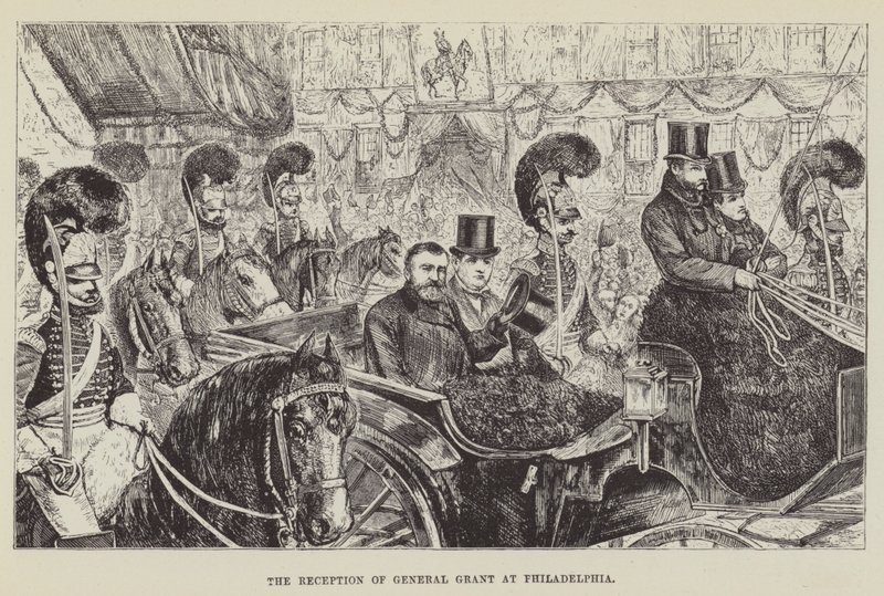 Grant tábornok fogadása Philadelphiában alkotó: George Augustus Sala