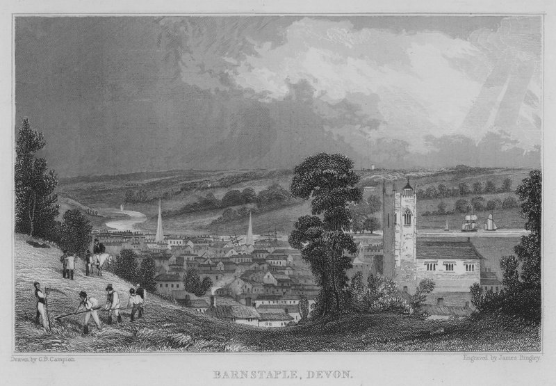 Barnstaple, Devon (metszet) alkotó: George Bryant Campion