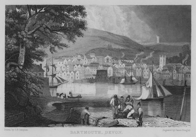 Dartmouth, Devon (metszet) alkotó: George Bryant Campion