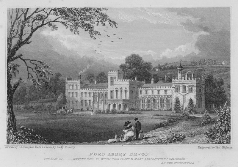 Ford Abbey, Devon (metszet) alkotó: George Bryant Campion