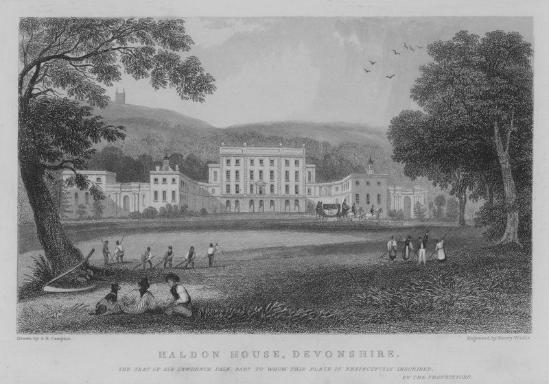 Haldon House, Devonshire (metszet) alkotó: George Bryant Campion