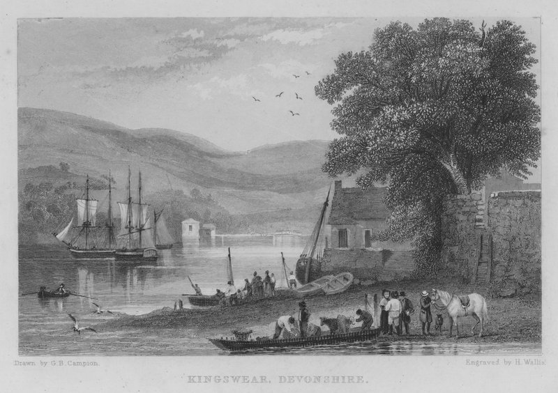 Kingswear, Devonshire (metszet) alkotó: George Bryant Campion