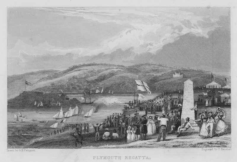 Plymouth Regatta (metszet) alkotó: George Bryant Campion