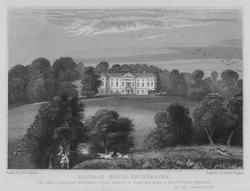 Saltram-ház, Devonshire (metszet) alkotó: George Bryant Campion