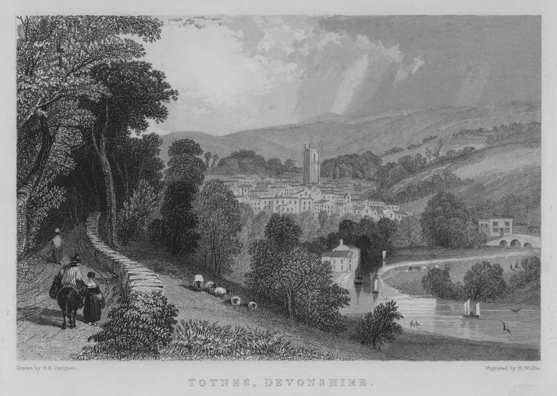 Totnes, Devonshire (metszet) alkotó: George Bryant Campion