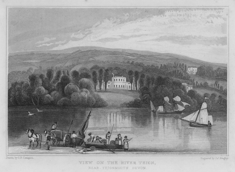 Kilátás a Teign folyóra, Teignmouth közelében, Devon (metszet) alkotó: George Bryant Campion