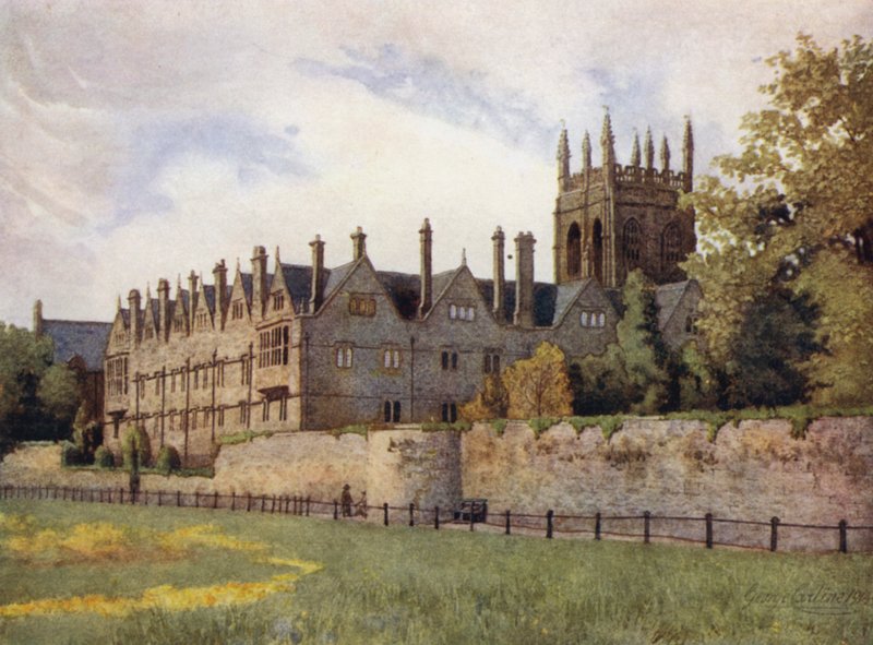 Oxford: Merton College from the Fields alkotó: George Carline