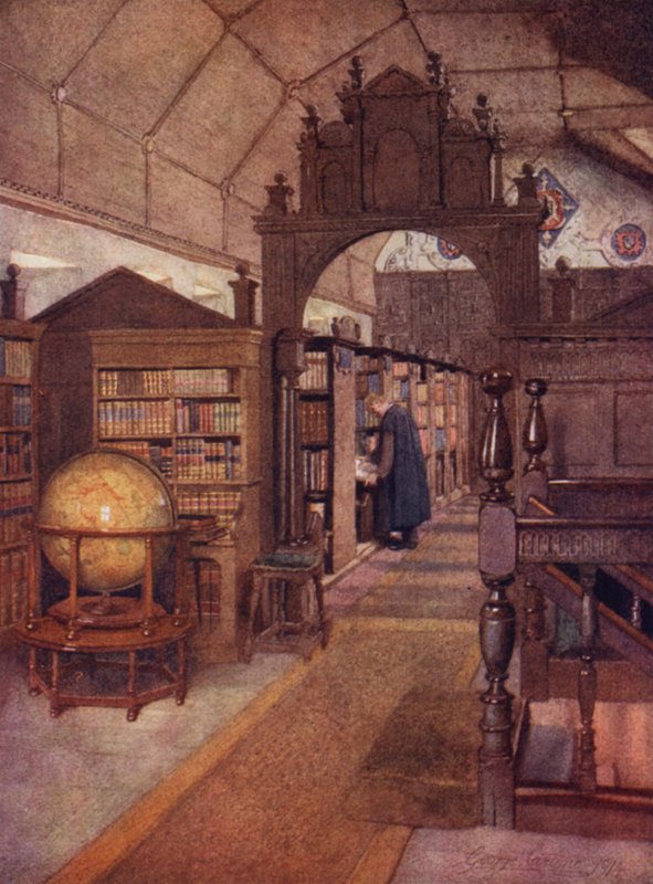 Oxford: Merton Library (színes litó) alkotó: George Carline