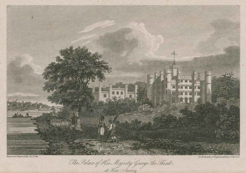 Őfelsége III. Geroge király palotája Kew-ben, Surreyben alkotó: George Cooke