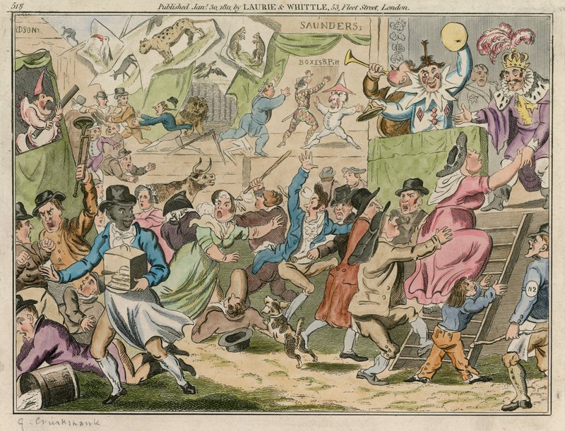 Bartholomew Fair, London alkotó: George Cruikshank
