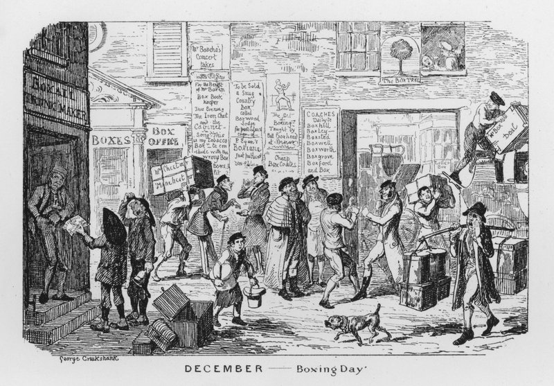 Boxing Day (metszet) alkotó: George Cruikshank