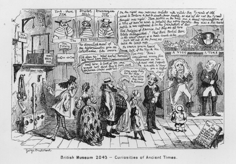 British Museum 2043, Az ókori idők érdekességei (metszet) alkotó: George Cruikshank