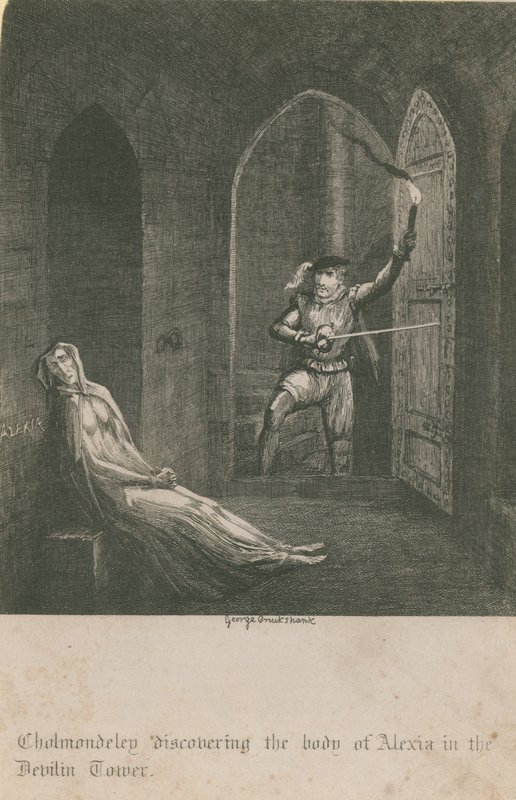 Cholmondeley felfedezi Alexia holttestét alkotó: George Cruikshank