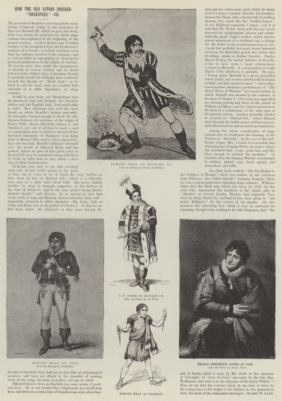 Hogyan öltöztették Shakespeare-t a régi színészek alkotó: George Cruikshank