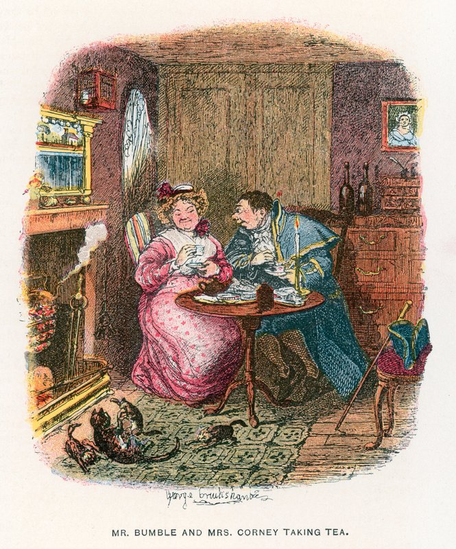 Illusztráció Oliver Twist számára alkotó: George Cruikshank