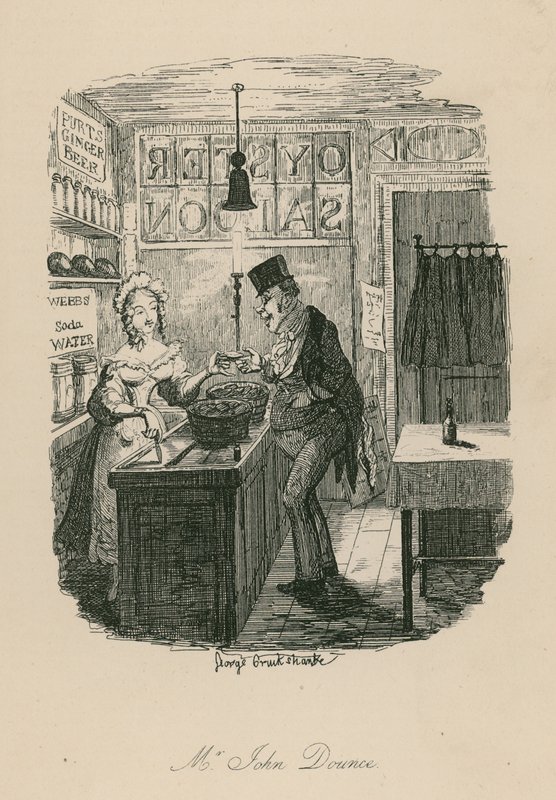 Mr John Dounce, karakter a Boz vázlataiból (Charles Dickens) alkotó: George Cruikshank