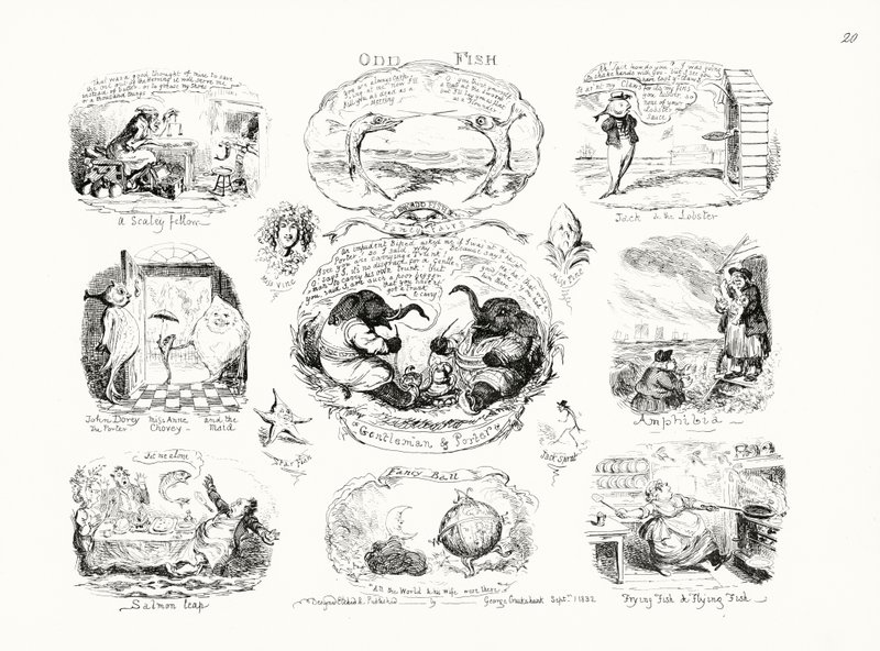 Odd Fish (metszet) alkotó: George Cruikshank