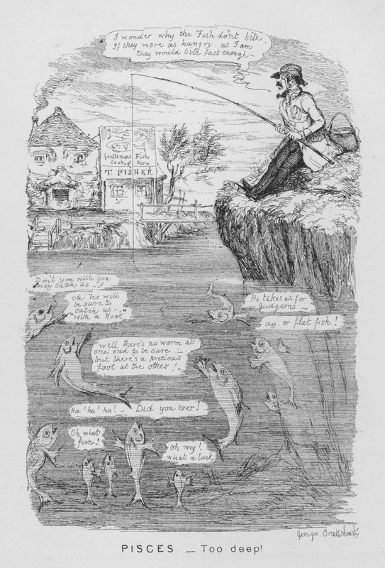 Halak, túl mély! (metszés) alkotó: George Cruikshank