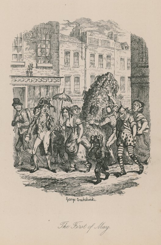 A londoni élet színtere: Május elseje alkotó: George Cruikshank
