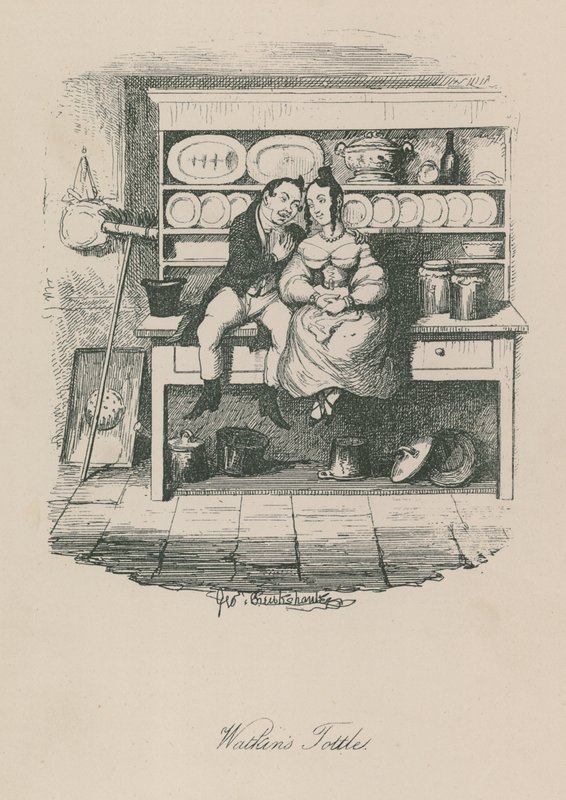 A londoni élet jelenete: Watkins Tottles alkotó: George Cruikshank
