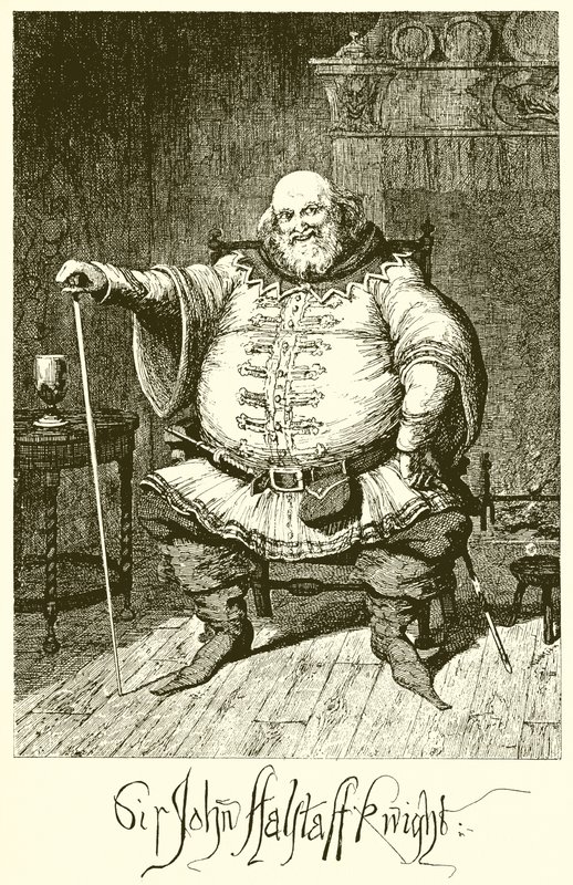 Sir John Falstaff alkotó: George Cruikshank