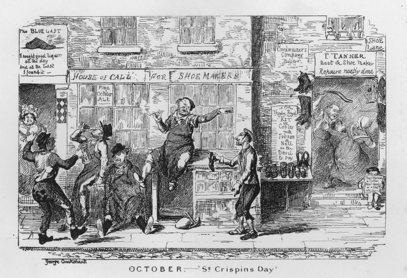 Szent Crispin napja (metszet) alkotó: George Cruikshank