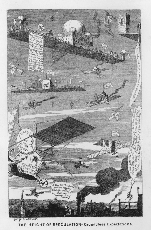 A spekuláció magassága, alaptalan várakozások (metszet) alkotó: George Cruikshank
