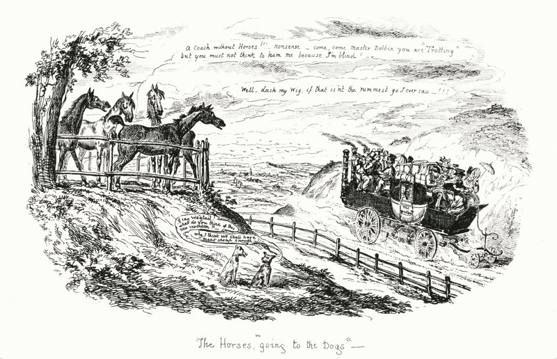 A lovak a kutyákhoz mennek (metszet) alkotó: George Cruikshank