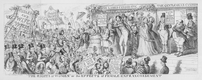 "A nők jogai" avagy a nők jogosításának hatásai alkotó: George Cruikshank