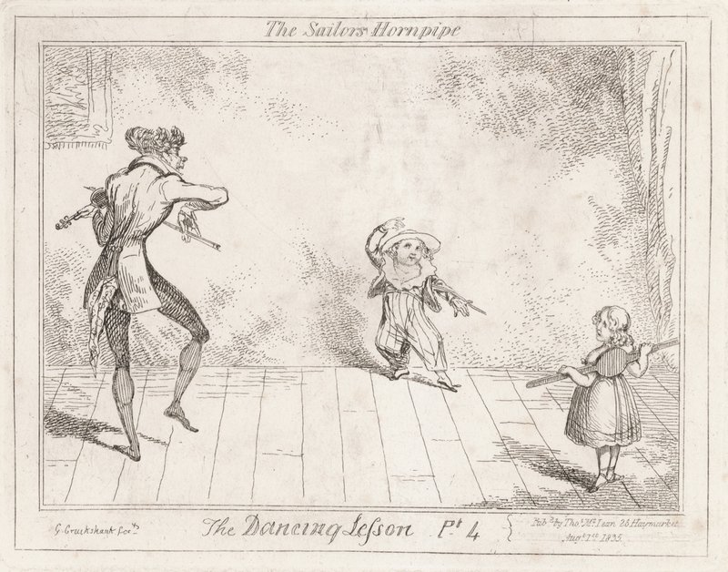 A tánclecke: a matrózsíp alkotó: George Cruikshank