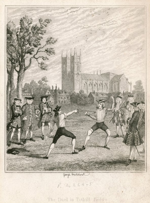 A párbaj Tothill Fieldsben alkotó: George Cruikshank