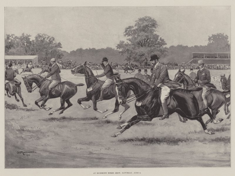 A Richmond Horse Show-n, június 9-én, szombaton alkotó: George Derville Rowlandson