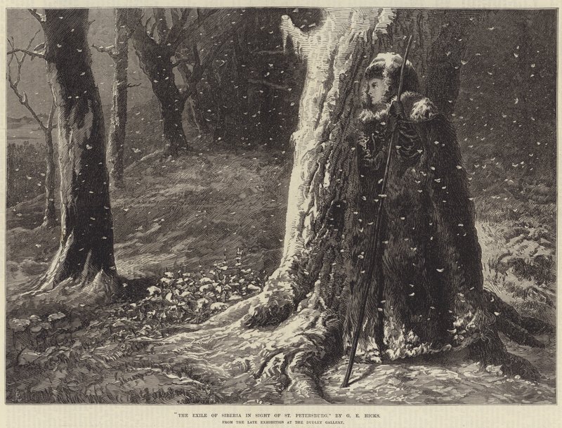 Szibéria száműzetése Szentpétervár szemében alkotó: George Elgar Hicks