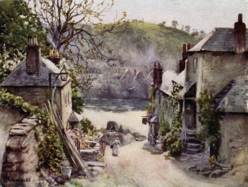 Bodinnick Ferry, Fowey (színes litho) alkotó: George Franck Nicholls
